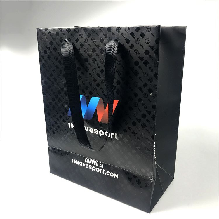 color paper bags with Spot UV